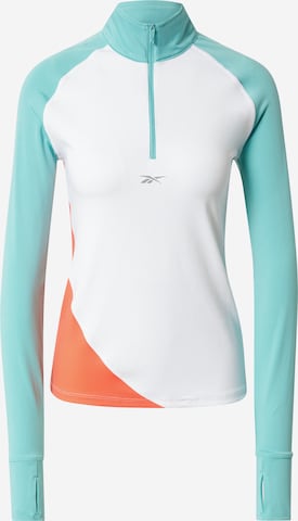 Reebok Sport Sportief sweatshirt in Wit: voorkant