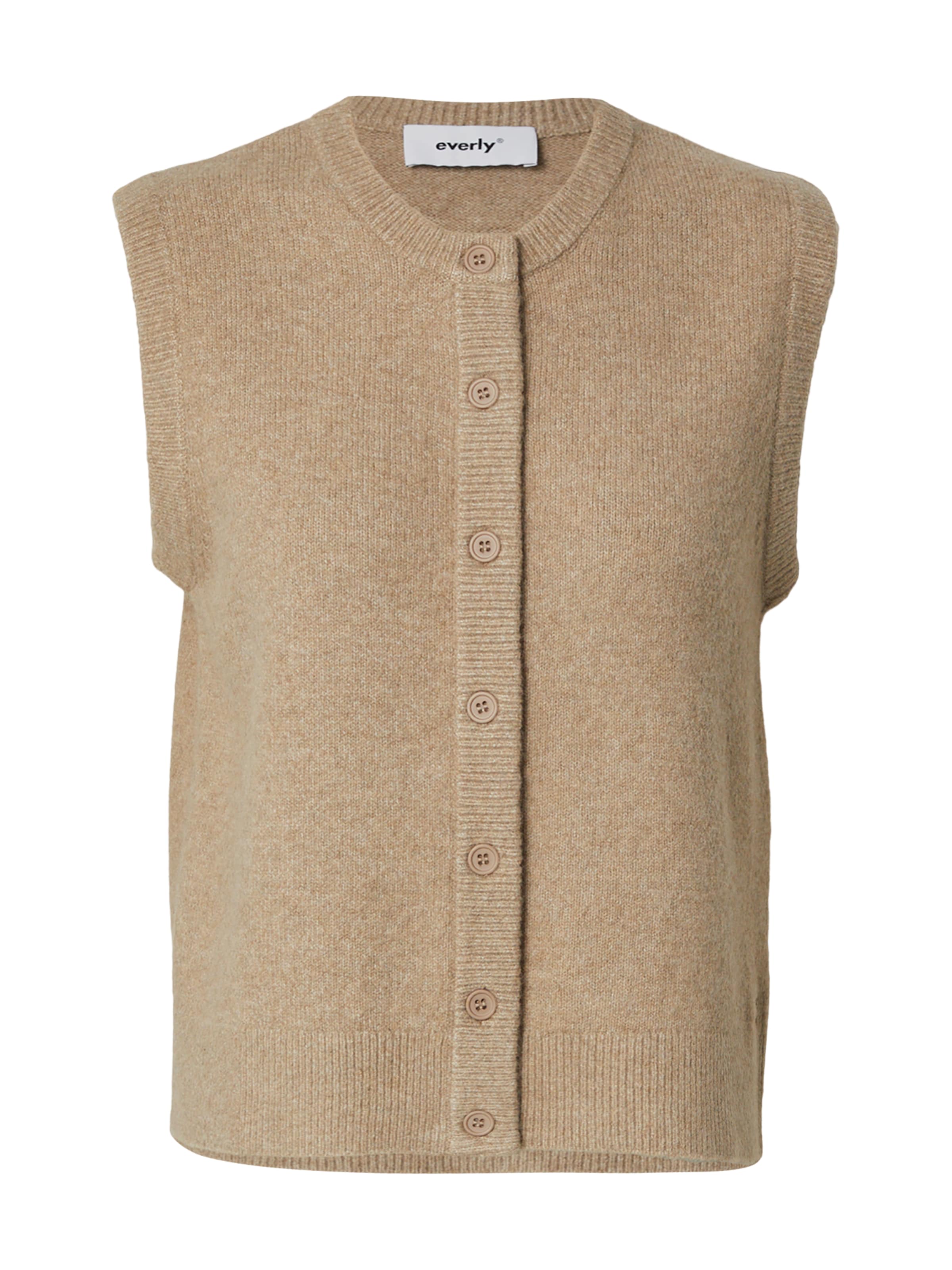 Gilet in maglia di everly® in beige: frontale