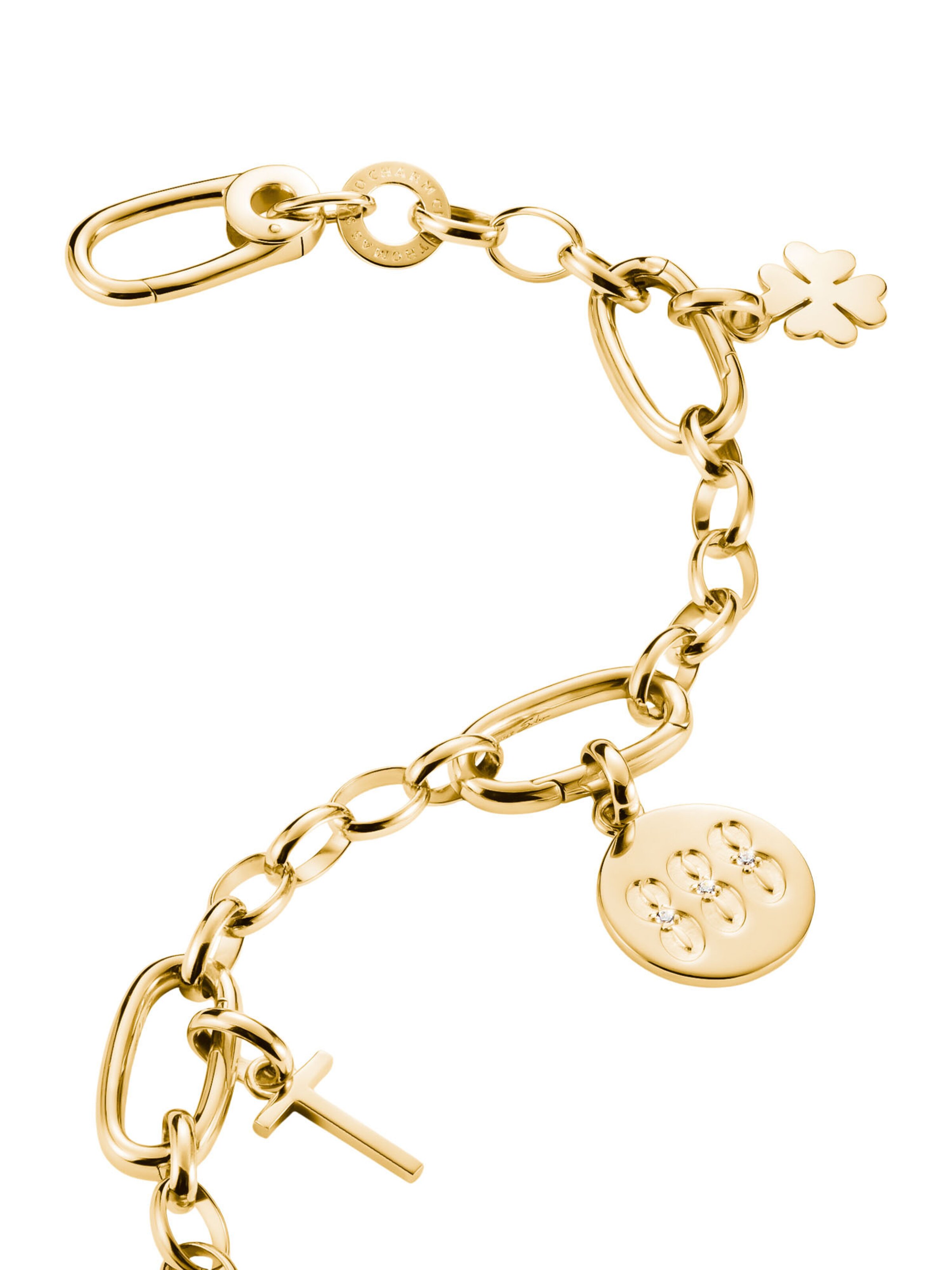 Thomas Sabo Anhänger 'Engelzahl 888 mit Steinen' in Gold