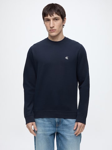Calvin Klein Jeans Суичър в синьо: отпред