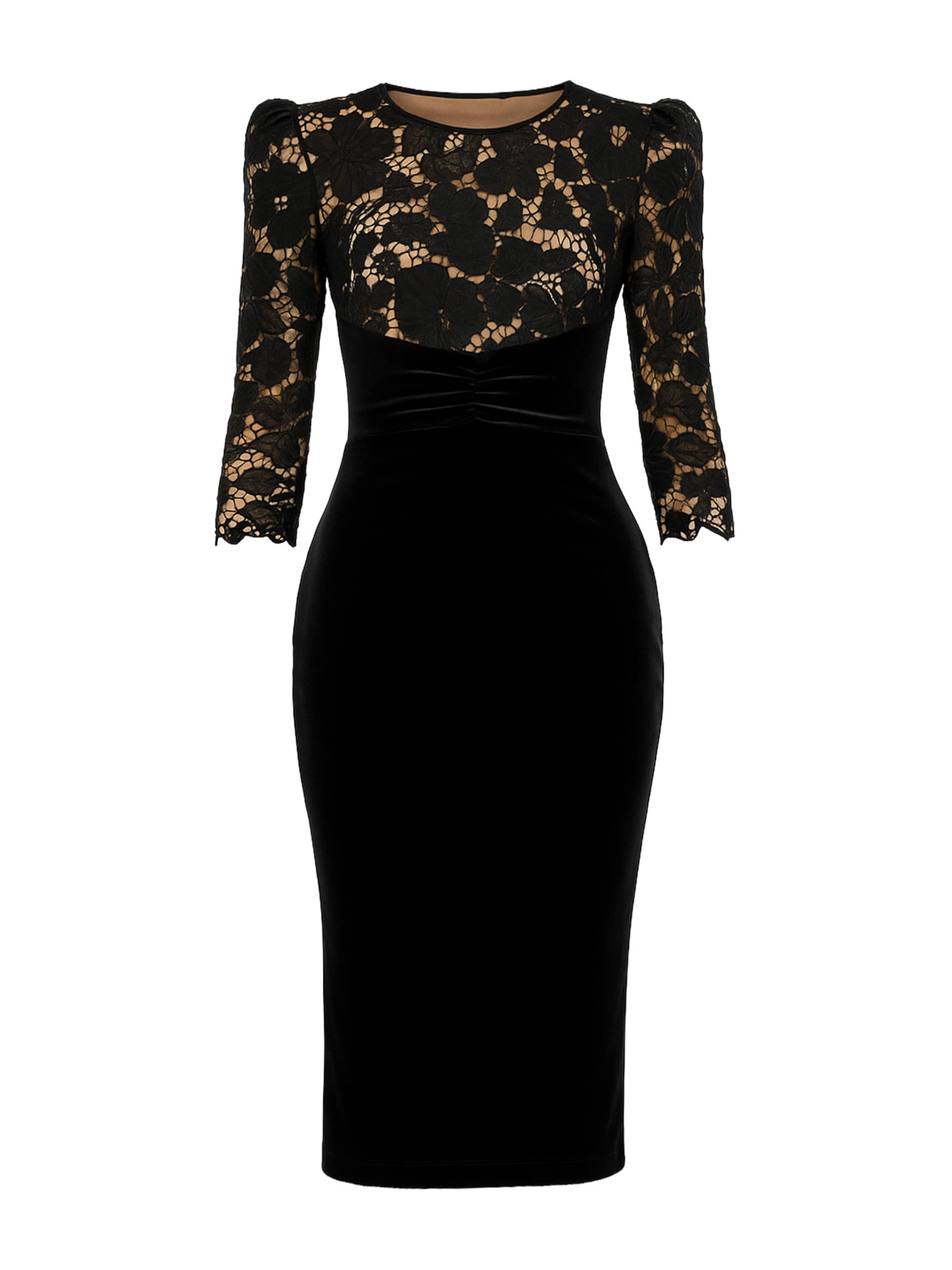 Robe de soirée GODDIVA en noir : devant