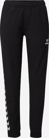 Hummel Tapered Workout Pants 'MOVE' in Black: front