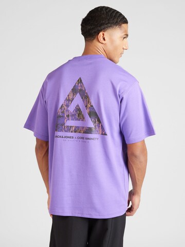 JACK & JONES Shirt 'Triangle' in Purple: front