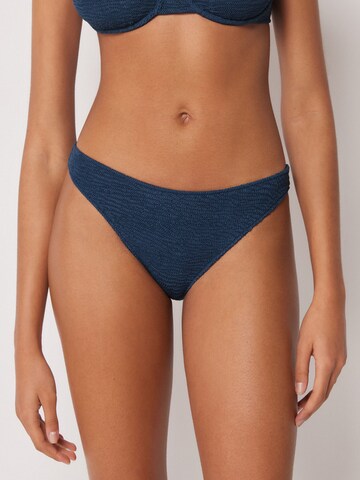 CALZEDONIA Bikini Bottoms 'Crinkle Waves' in Blue: front