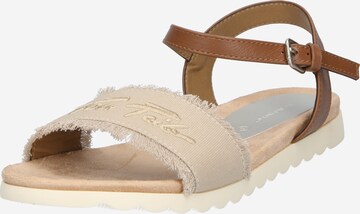 TOM TAILOR Sandals in Beige: front