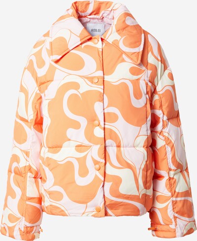 Envii Between-Season Jacket 'BUBBLE' in Orange / Light pink / White, Item view