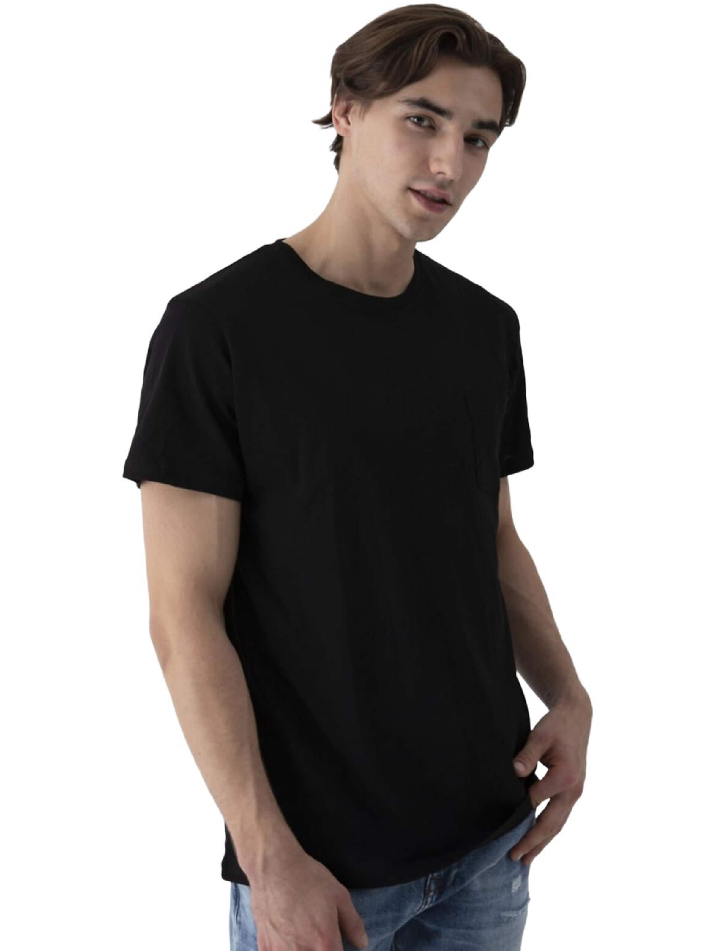 LTB Jeans - Camiseta 'LTB Jeans Herren Slub T-Shirt' en negro