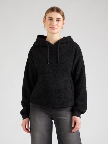 QS Sweatshirt in Zwart: voorkant