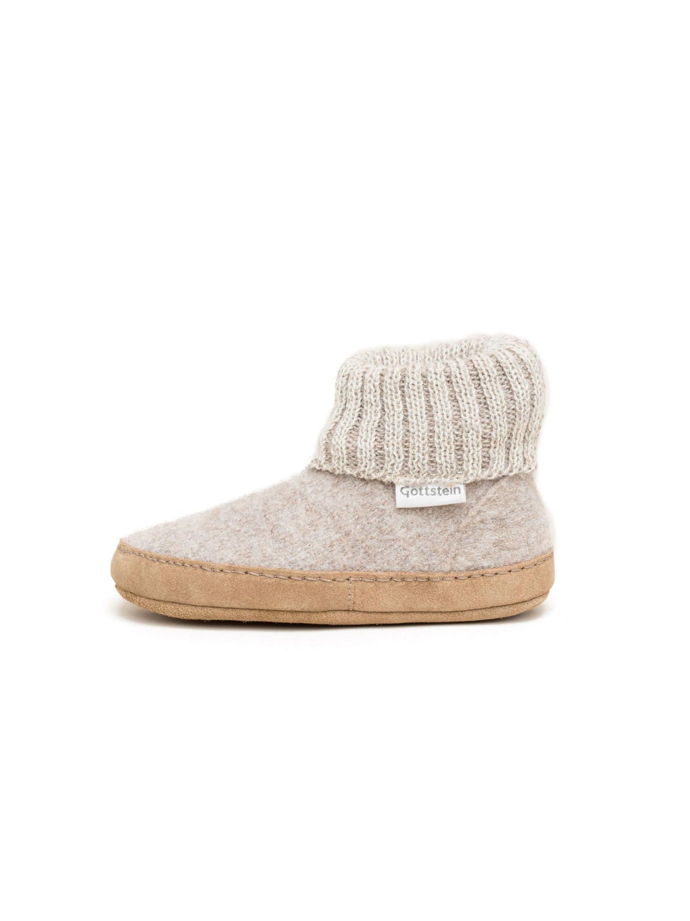 Gottstein Hausschuh 'Hüttenschuhe Alpine Boot LE'‌‌‌‌ in Beige: Vorderseite