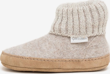 Gottstein Hausschuh 'Hüttenschuhe Alpine Boot LE' in Beige: Vorderseite