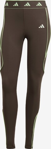 ADIDAS PERFORMANCE Skinny Sportbroek 'Hyperglam Color Pop' in Groen: voorkant