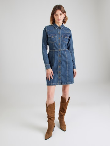 Rochie tip bluză 'Flynn Western Dress' de la LEVI'S ® pe albastru: față