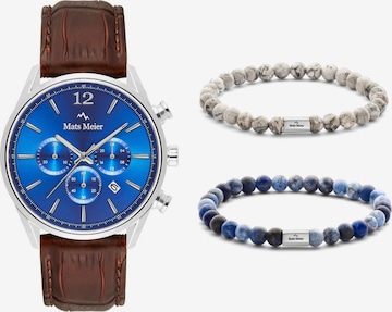 Montre à affichage analogique Mats Meier en argent : devant