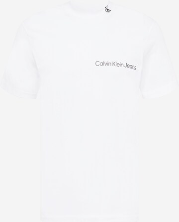 T-Shirt Calvin Klein Jeans en blanc : devant