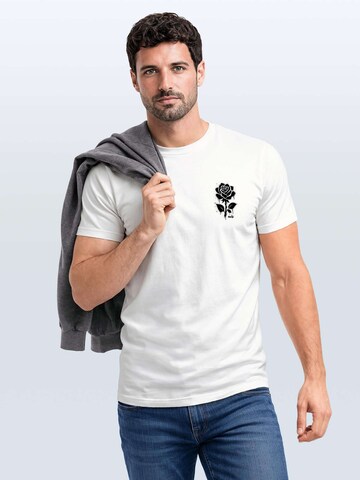 Neverless Shirt 'Graffiti Rose' in White