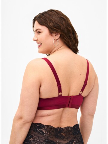 Devoted by Zizzi T-shirt Bra 'LFIE' in Red