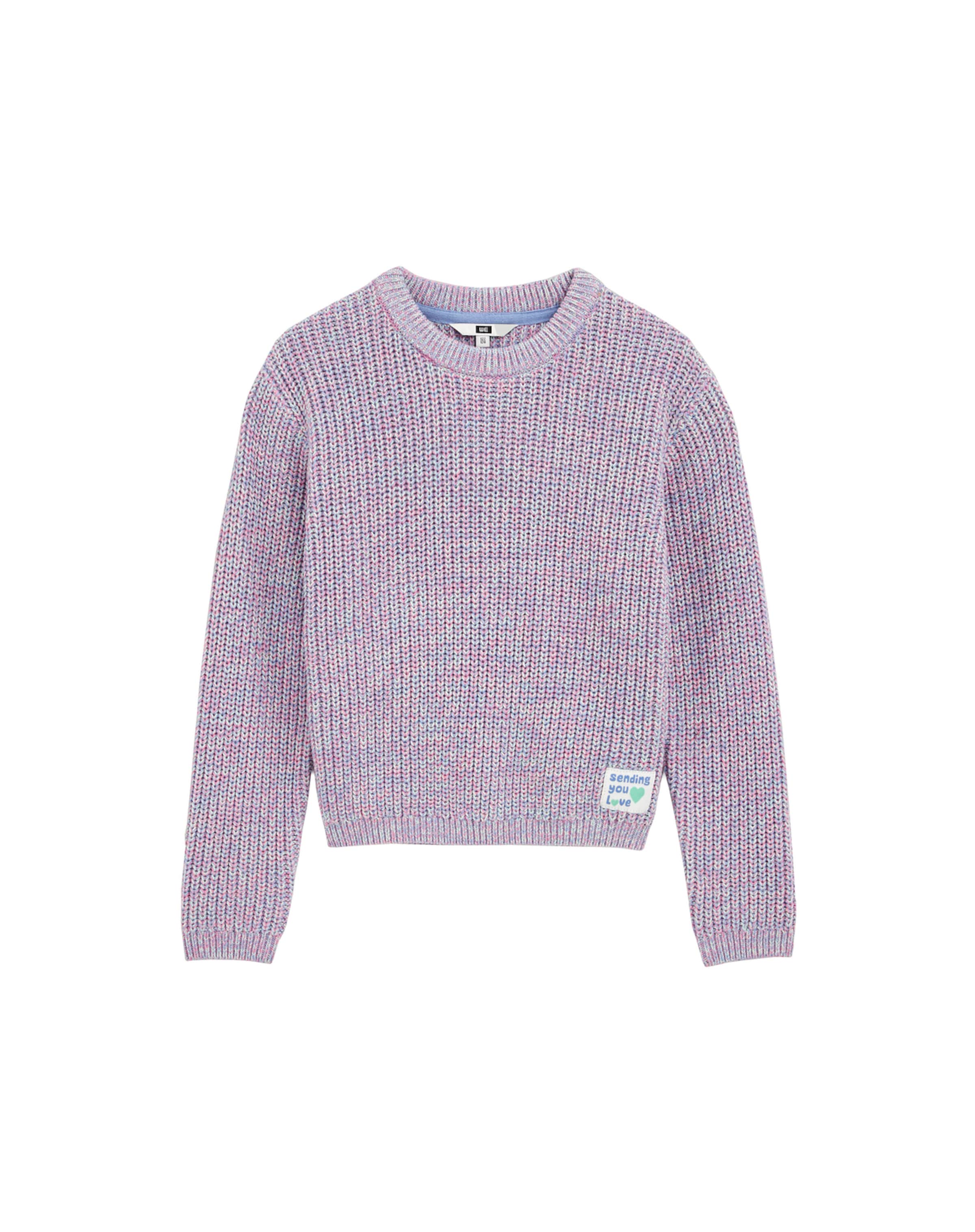 WE Fashion Свитер в Лиловый: спереди