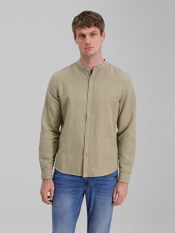 TIMEZONE Shirt 'Stand-up-collar' in Green: front