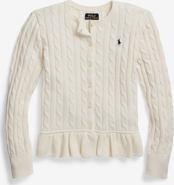 Polo Ralph Lauren Gebreid vest in Wit: voorkant
