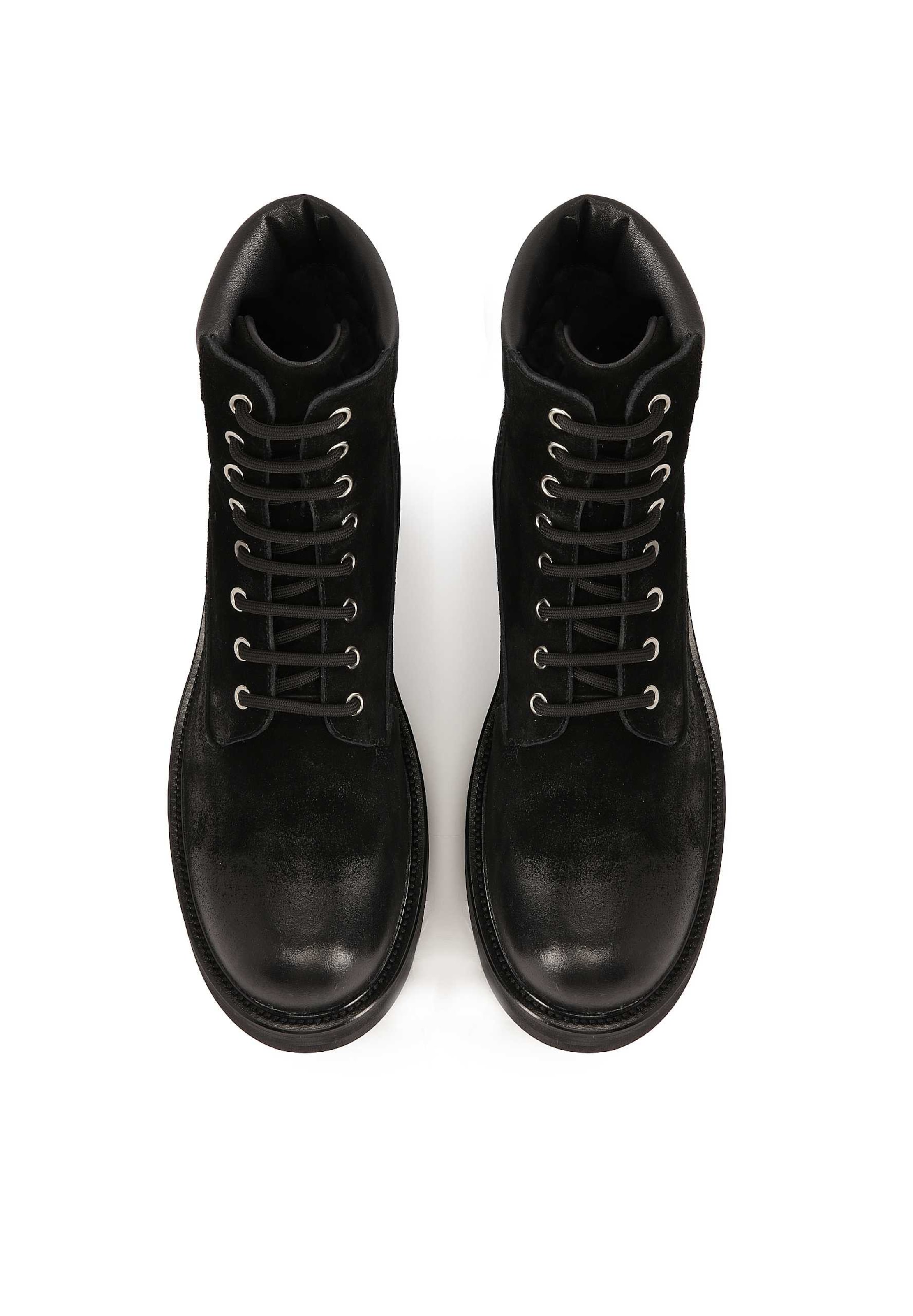 Kazar Μπότες με κορδόνια σε μαύρο