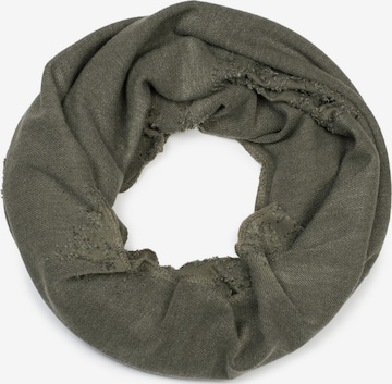 styleBREAKER Schlauchschal 'Loop Schal Destroyed Look' in Grün: Vorderseite
