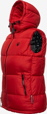 MARIKOO Bodywarmer 'Eisflöckchen' in Rood: voorkant