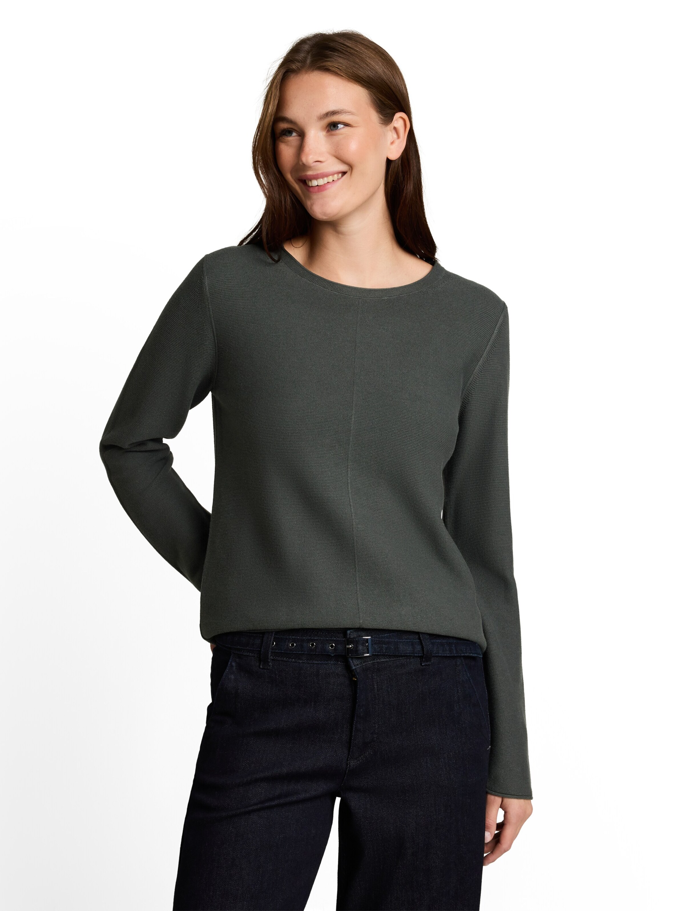 TOM TAILOR Sweater in Green: front