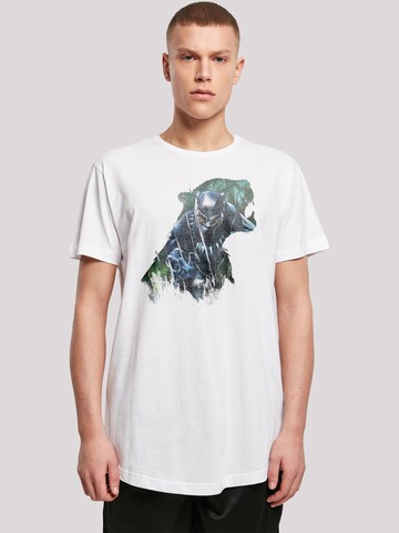 T-Shirt 'Marvel Black Panther Wild' F4NT4STIC en blanc : devant