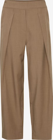 Loosefit Pantalon à pince 'Midde' b.young en marron : devant