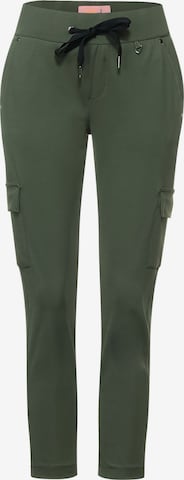 STREET ONE Slim fit Cargo Pants 'Bonny' in Green: front