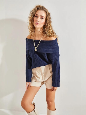 Bianco Lucci Pulover 'Pullover' | modra barva