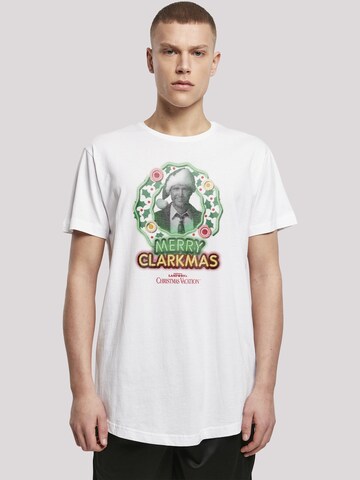 F4NT4STIC Shirt 'Christmas Vacation Merry Clarkmas' in Wit: voorkant
