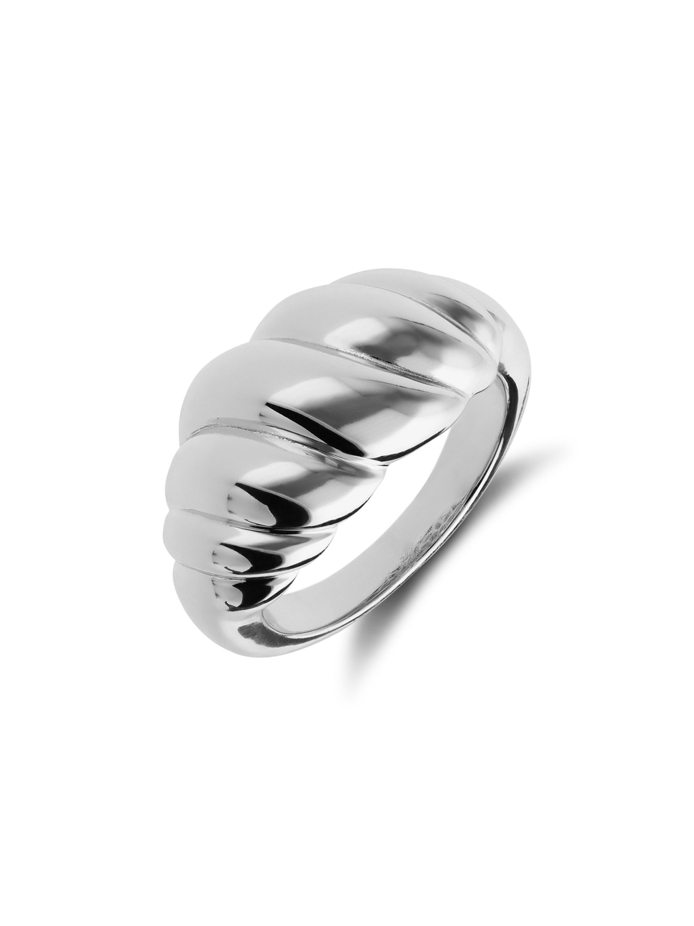 Lucardi Ring 'Statement' in Silber: Vorderseite