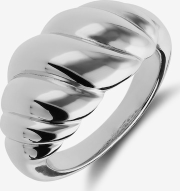 Lucardi Ring 'Statement' in Silber: Vorderseite