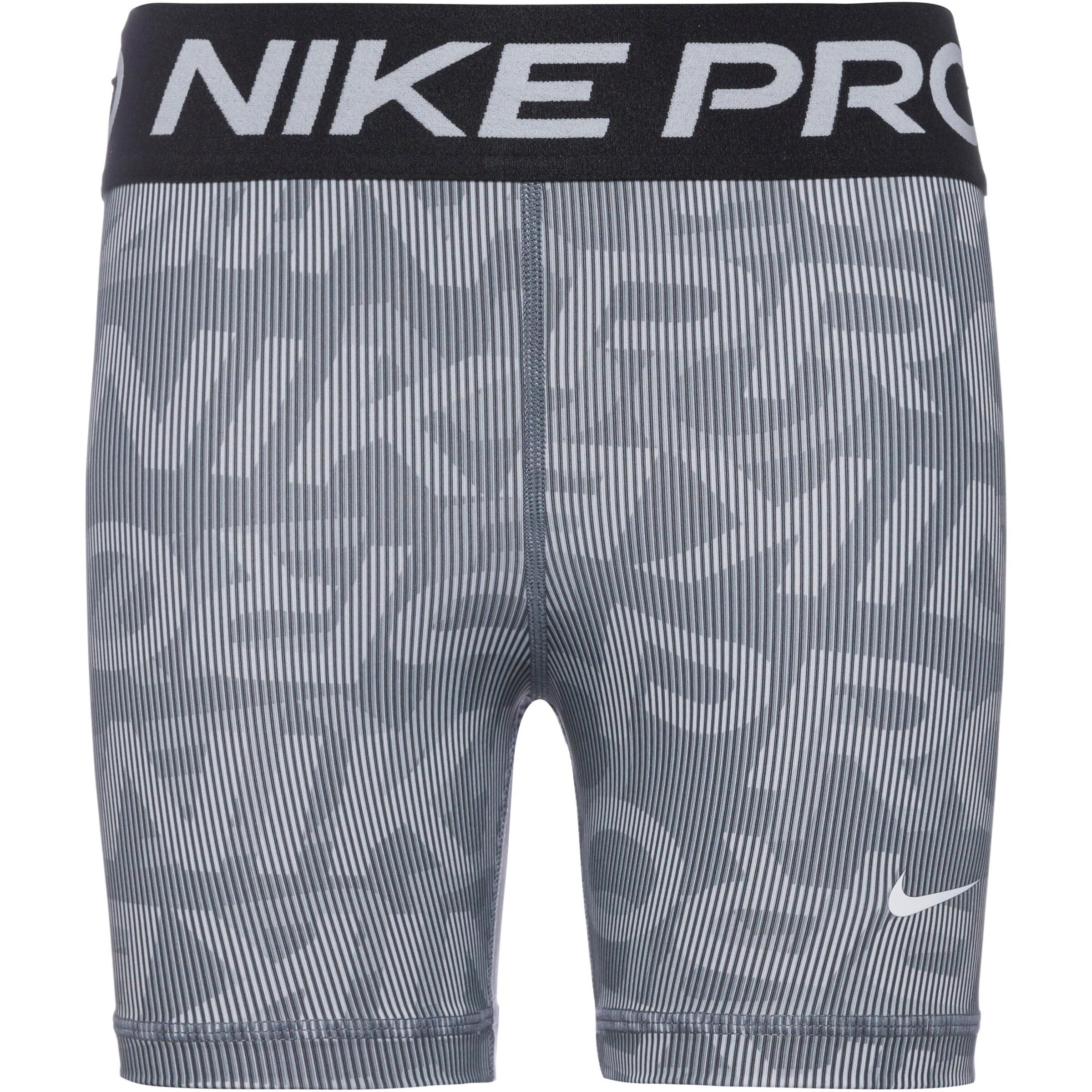 NIKE Skinny Workout Pants 'Pro' in Grey: front