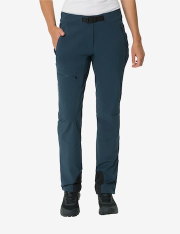 VAUDE Regular Outdoor Pants 'W Badile P II' in Blue: front
