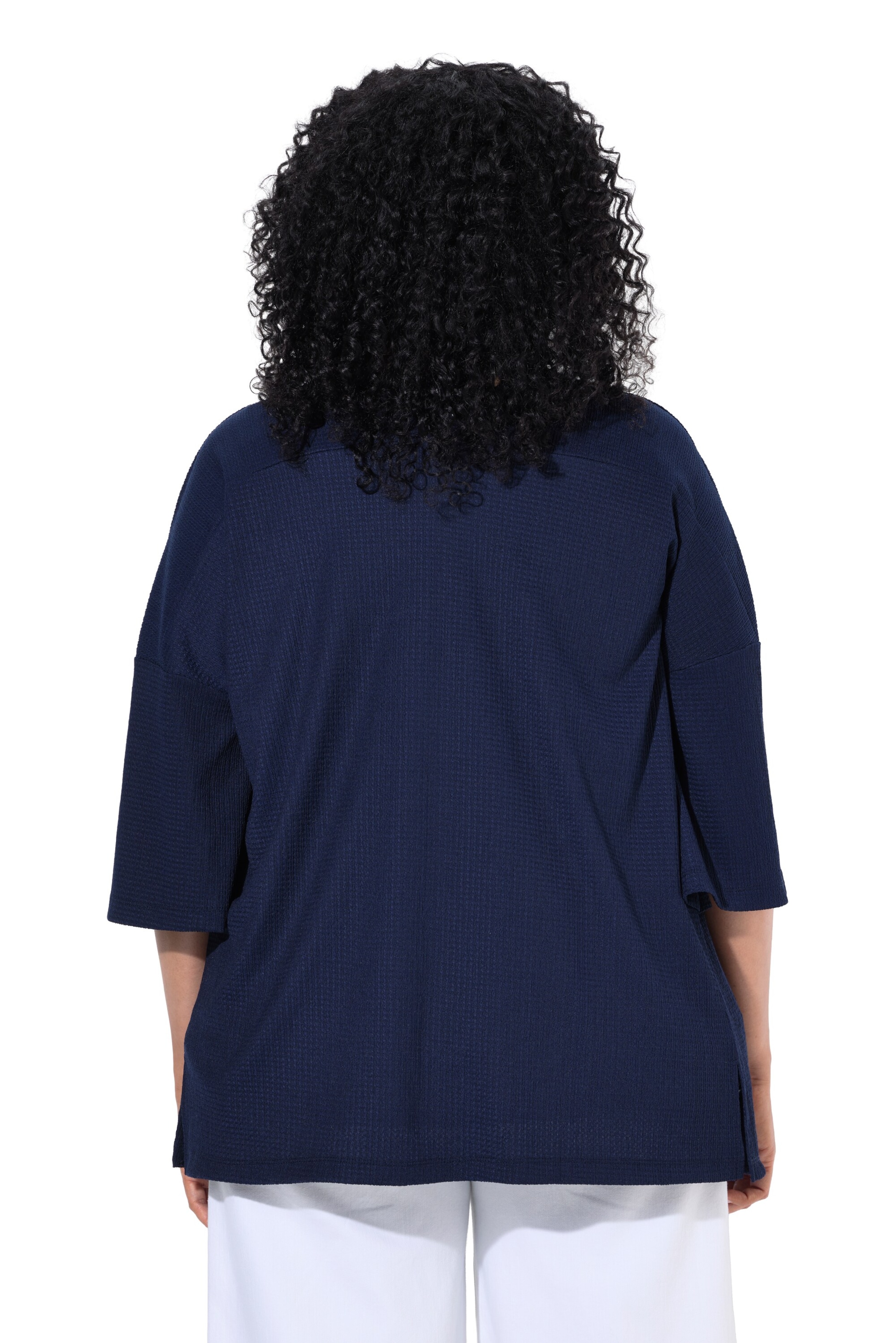 Ulla Popken Strickjacke in Blau