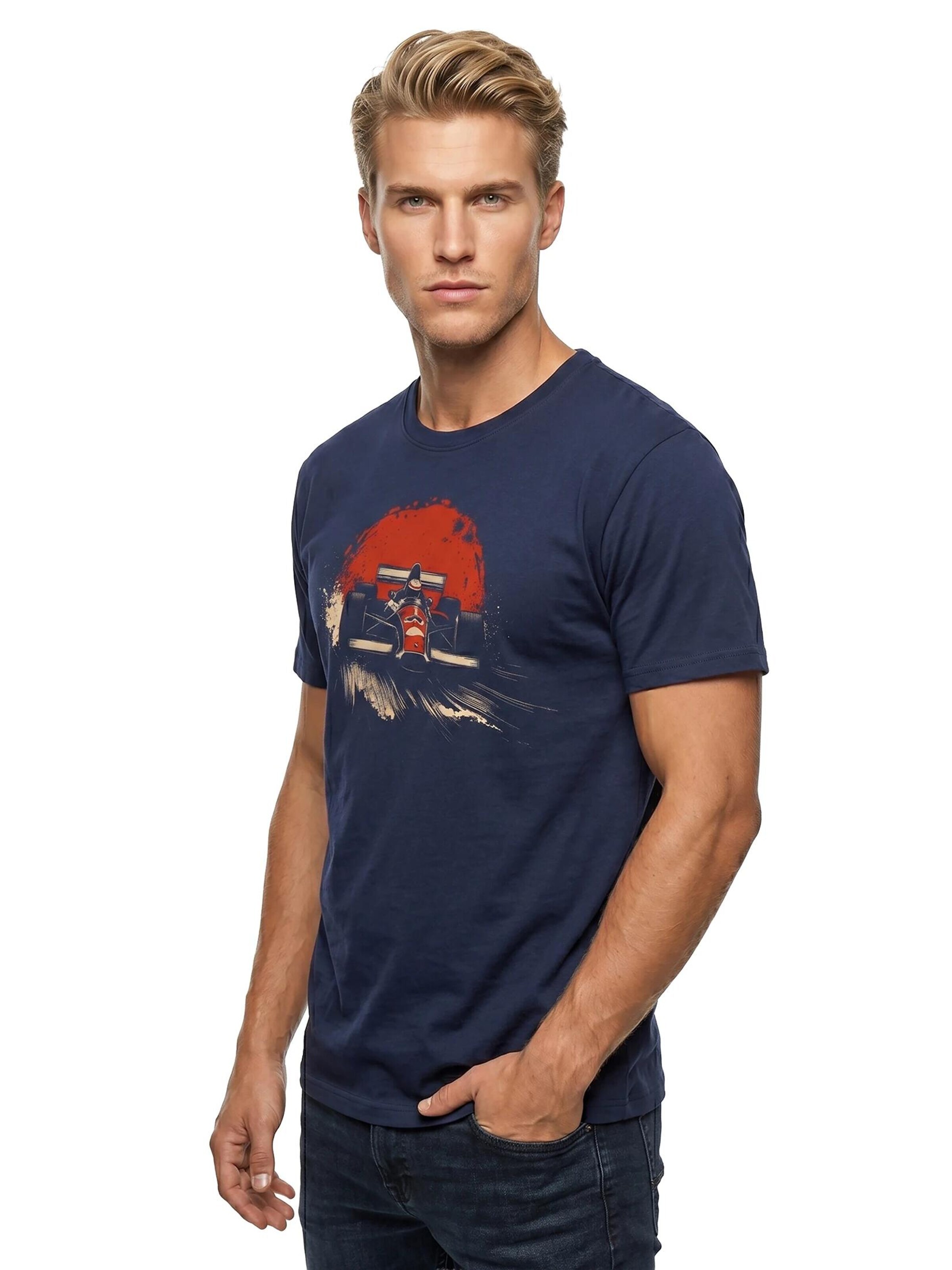 MAKAYA Shirt 'Formel Red' in Blue