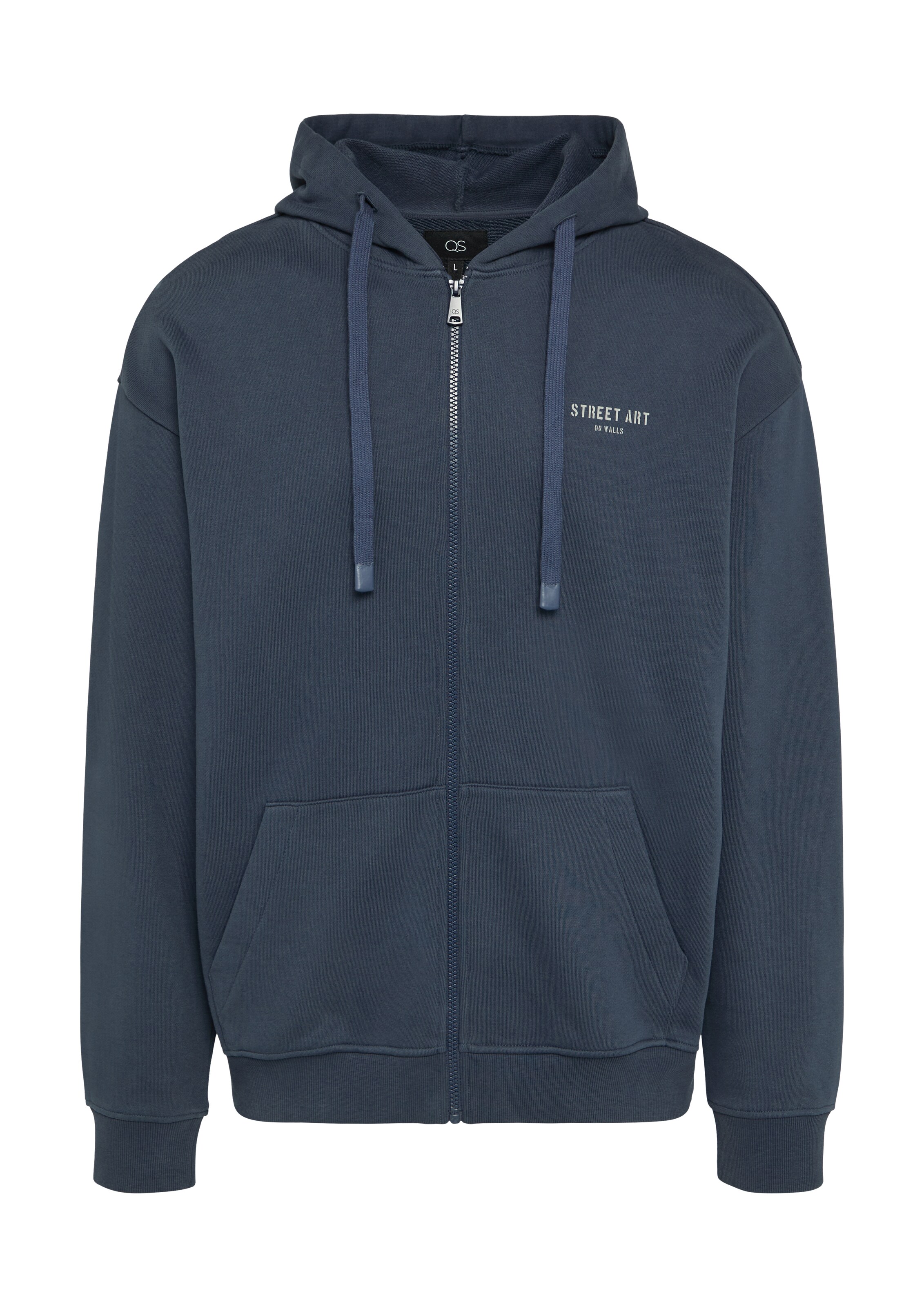 QS Zip-Up Hoodie in Blue: front
