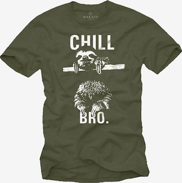 MAKAYA Shirt 'Chill Bro.' in Green: front