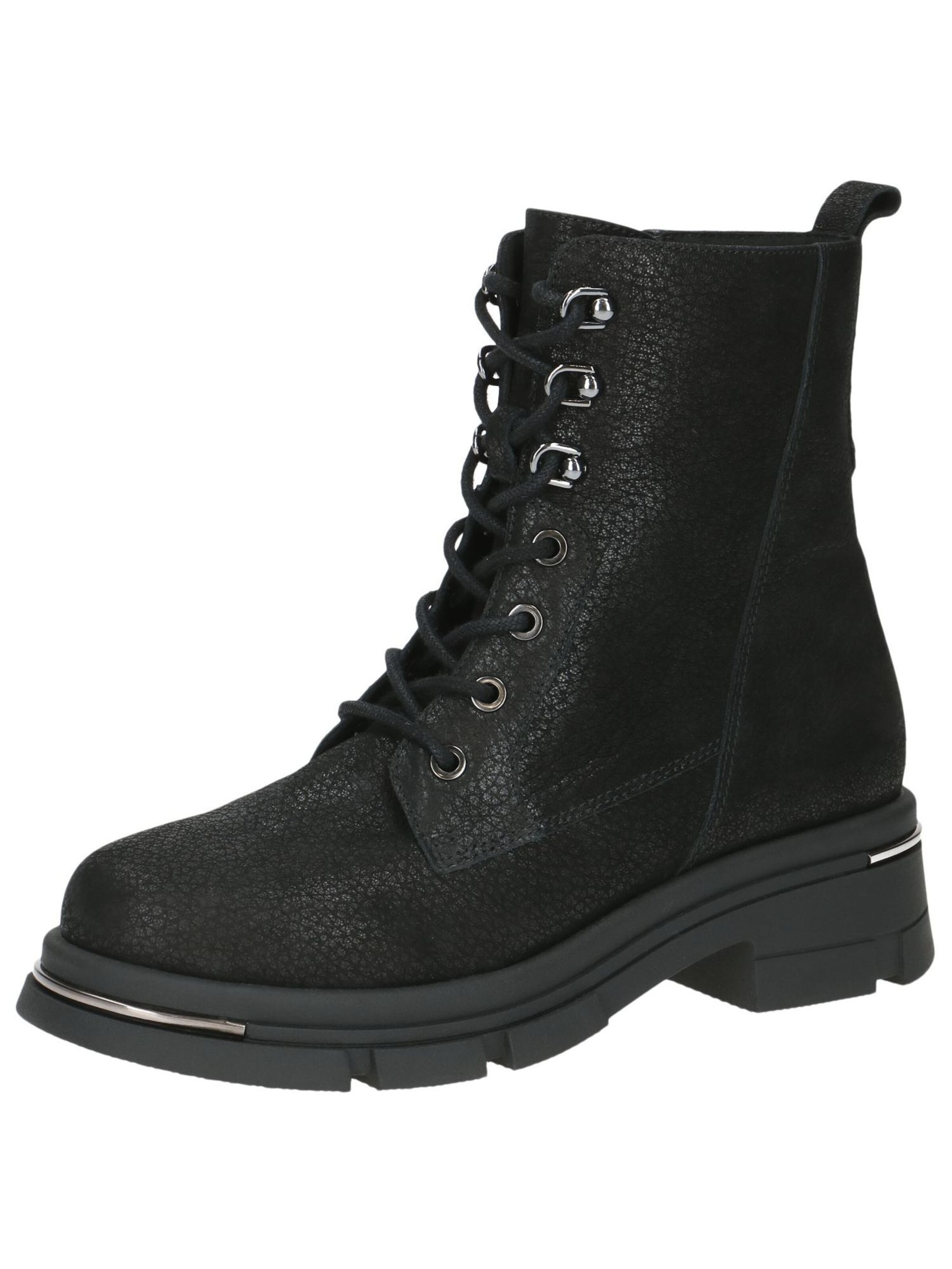 CAPRICE Schnürstiefelette in Schwarz: Vorderseite