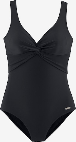 LASCANA Shaping Swimsuit in Black: front