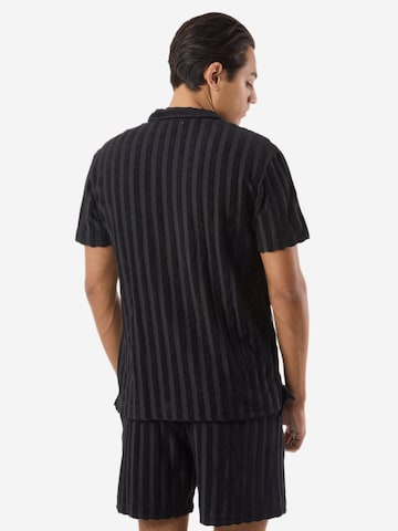 Fit confort Chemise 'Resort' Denim Factory en noir