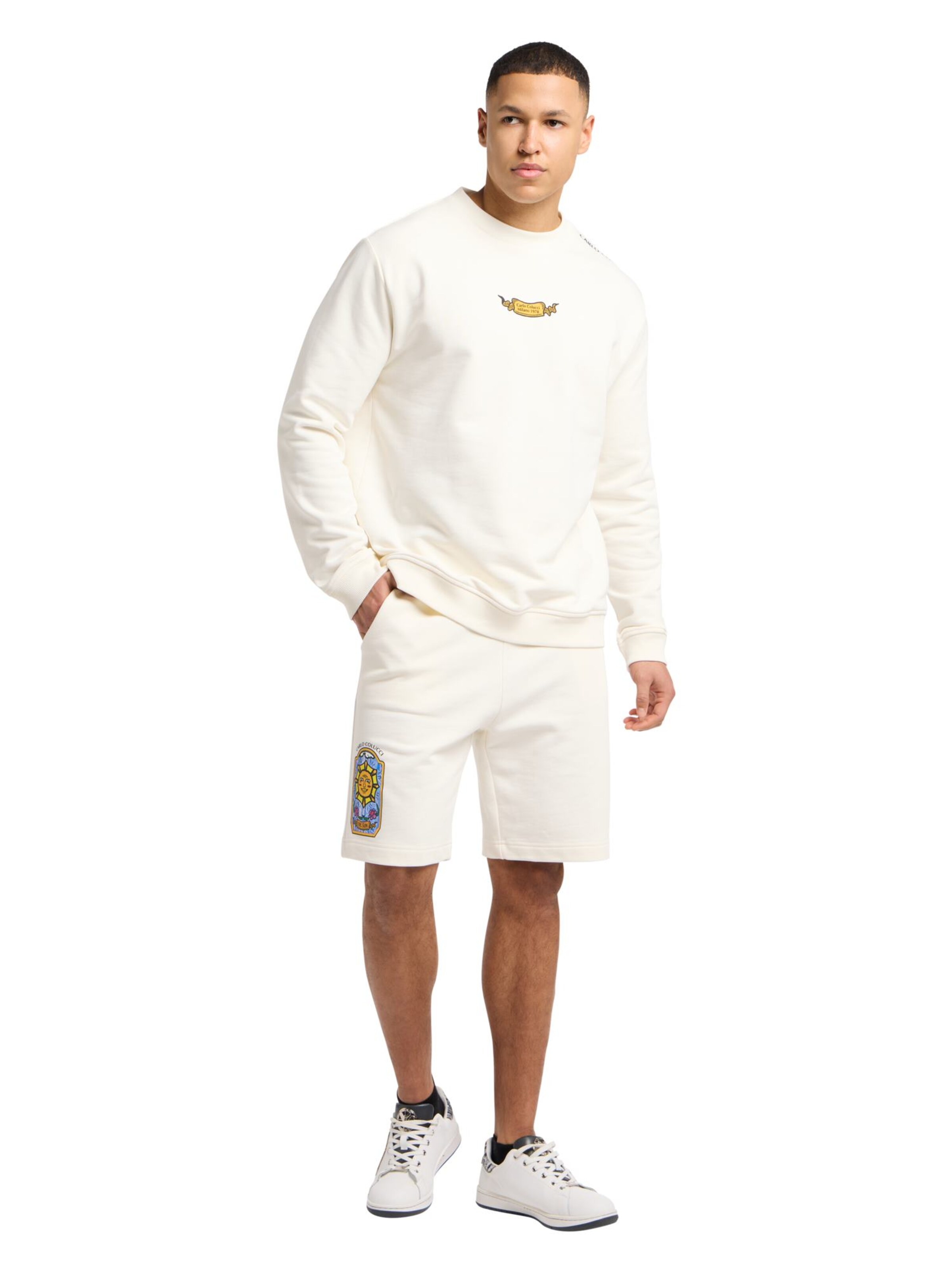 Sweat-shirt 'Eichner' Carlo Colucci en blanc