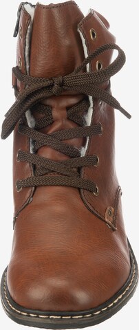 Rieker Lace-Up Ankle Boots in Brown