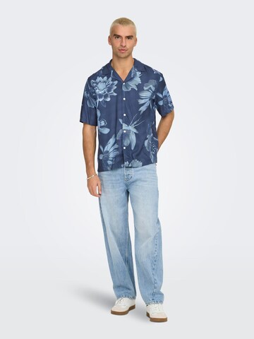 Only & Sons Regular fit Overhemd 'ONSRocket' in Blauw