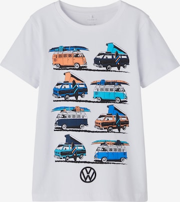 NAME IT Shirt 'Volkswagen' in White: front