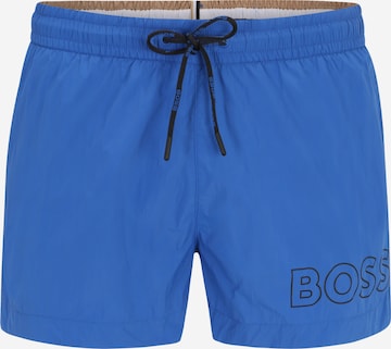 BOSS Black Badeshorts 'Mooneye' i blå: forside