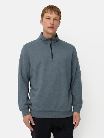 CAMEL ACTIVE Sweatshirt mit Troyerkragen in Blau: Vorderseite