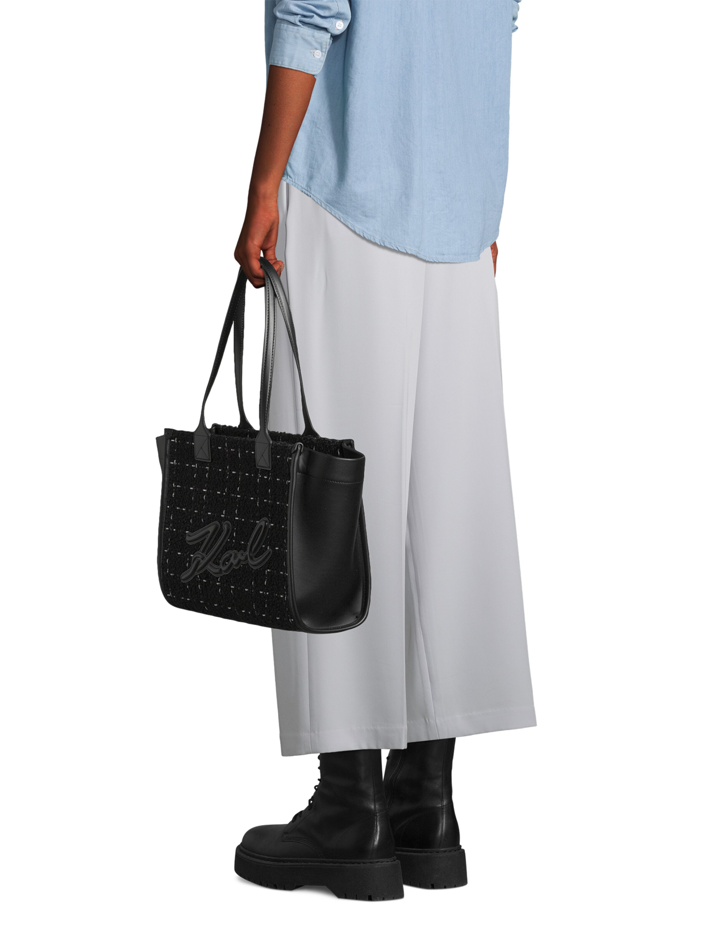 Karl Lagerfeld Чанта за през рамо 'SKUARE' в черно